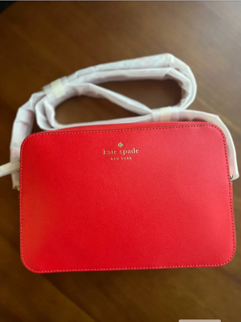 Kate Spade heirloom tomato red Harper leather bag NWT